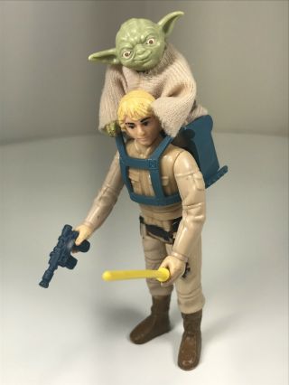Star Wars Vintage Figure Luke Skywalker Bespin Complete W/yoda 80 Lfl Hk