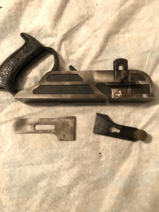 Antique Stanley 190 Rabbet Plane With Depth Stop And Nipper