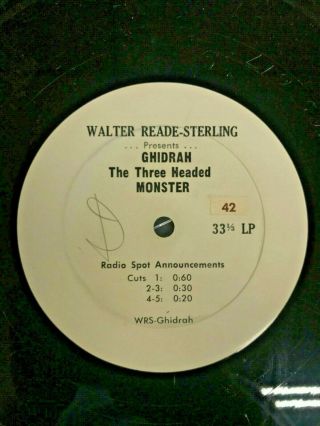 Walter Reade - Sterling Radio Spots Ghidorah The Three Headed Monster Aka Ghidrah