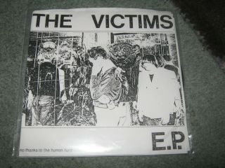 The Victims ‎– No Thanks To The Human Turd Reissue Of 1978 Punk Kbd Exc Cond