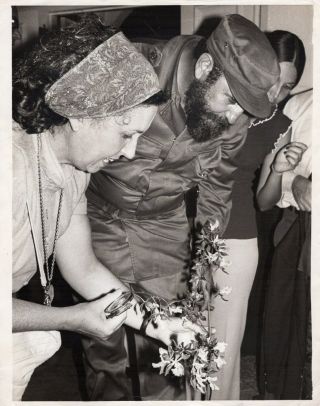 1977 Orig Photo Cuban Leader Fidel Castro Visit Ernest Hemingway Museum Idaho