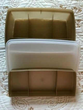 Tupperware Sto - N - Go Craft Organizer Storage Box Container W/tray & Lid 767 Gold