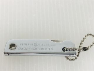 Ge General Electric Bassett Usa 82 Vintage Folding Knife Multi Tool Key Chain