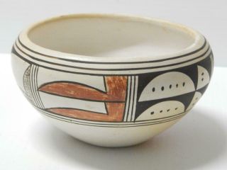 Vintage Hopi Pueblo Indian Pottery Food Bowl Pot Polychrome Ethyl Muchvo Polacca