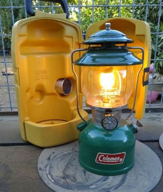 Coleman Green 200a Single Burner White Gas Lantern W/ Clamshell Case
