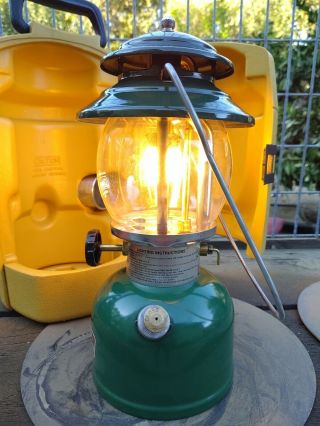 Coleman Green 200A Single Burner White Gas Lantern W/ Clamshell Case 2