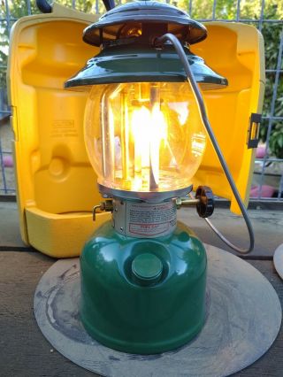Coleman Green 200A Single Burner White Gas Lantern W/ Clamshell Case 3