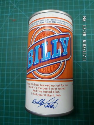Vintage " Billy Beer " 12 Oz Can Not Opened Or Drinkable Beer Can Billy Carter