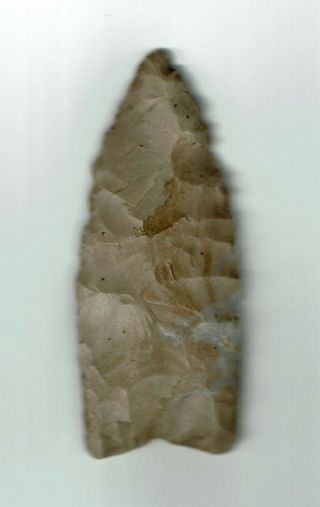 2 3/8 Inch Double Fluted Paleo Clovis Arrowhead Ohio Indian Artifacts