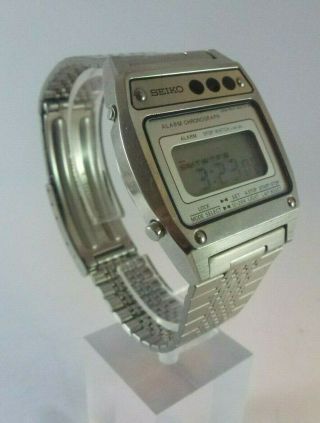 Vintage Seiko A639 5060 Lcd Digital Alarm Chronograph Japan Watch Great State