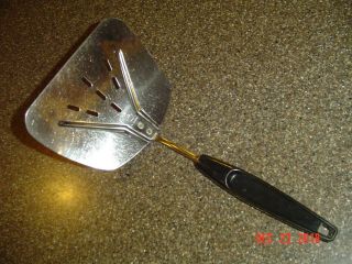 Vintage Foley Stainless Steel Mpls Flipper Turner Wide Curved Spatula 5.  5 X 4.  25
