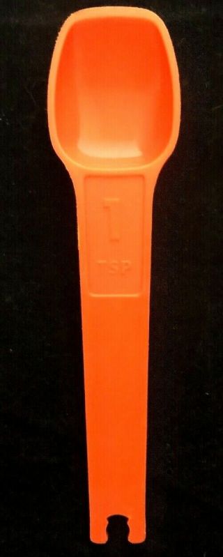 Vintage Tupperware Measuring Spoon Replacement Orange 1 Teaspoon (1 Tsp. )