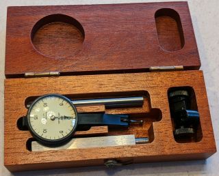 Vintage Brown & Sharpe.  001 Dial Test Indicator In Wood Box Nr