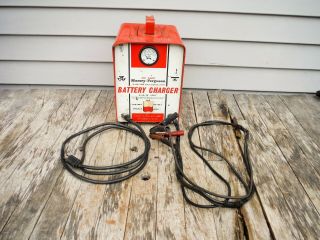Vintage 20 Amp Massey Ferguson Battery Charger Tractor Sign Oil Can Neat Nr