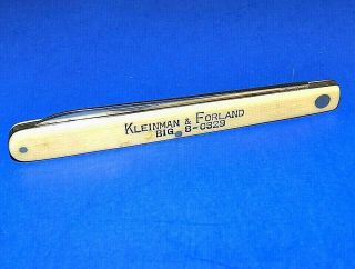 Vintage Schrade Cut.  Co.  Walden,  N.  Y.  Melon Knife Fm " Kleinman & Forland "