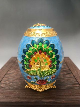 Exquisite China Handmade Cloisonne Toothpick Holder A58