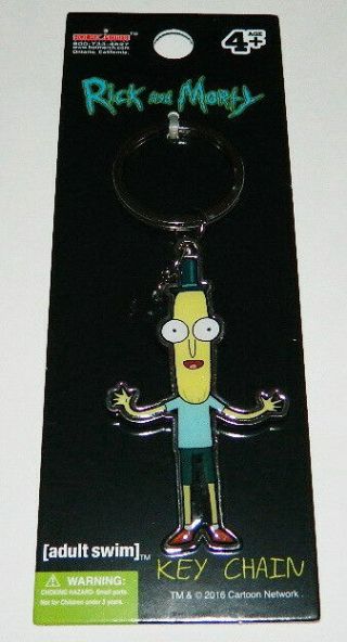Rick And Morty Animated Tv Series Mr.  Poopy Colored Metal Key Ring Keychain