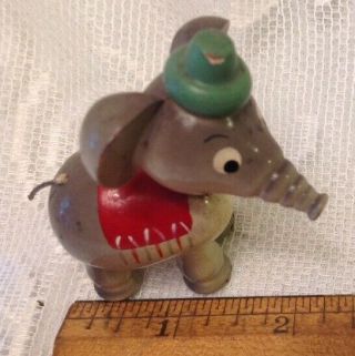 Vintage Adorable Goula Spain Toy Nodder Spring Bobble Head Circus Elephant
