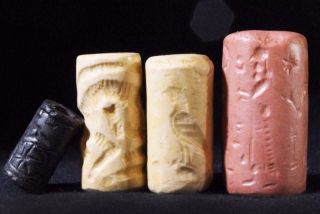 Ancient Cylinder Seal Set 20 Stone Seals Ancient Replicas