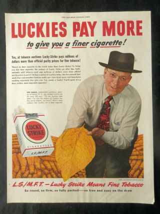 1949 Advertising For Lucky Strike Cigarettes Dan Currin