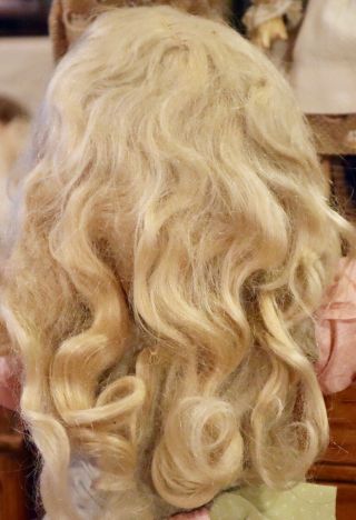 146 Antique 12 " Rare Mohair Doll Wig For Antique French Or German Bisque Doll