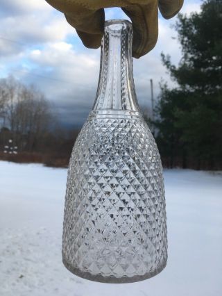 Antique Georgian Cut Flint Glass Decanter Circa 1820 Regency Federal Diamond