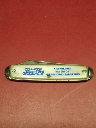 Vintage Pepsi Cola 2 Blade Pocket Knife " A Sparkling Beverage "