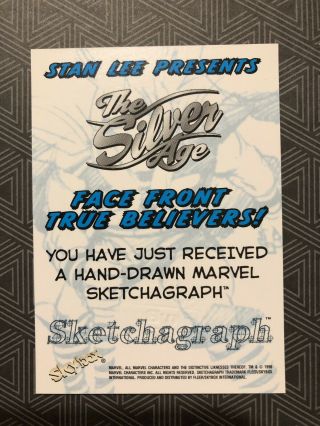 1998 SkyBox Marvel The Silver Age Sketch Card Sketchagraph John Romita 2