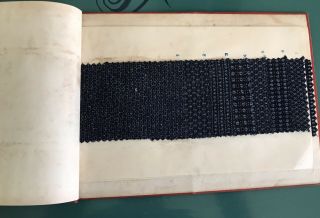 1930s Vintage Indigo Fabric Textile Swatch Book Salesman Sample