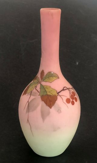 Thomas Webb Antique Glass Vase Flowers Pink