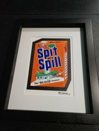 Topps Wacky Packs Jay Lynch Rough/sketch Art " Spit & Spill Spic & Span "