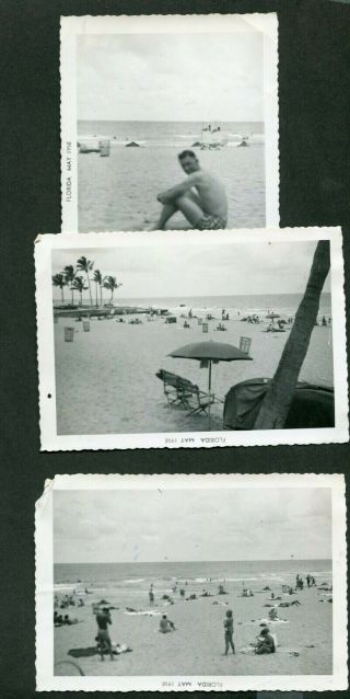 Vintage 1956 Photos 71st Street Beach Miami Florida 994064