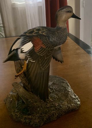 Loon Lake Decoy,  Hand Carved Wooden Duck On Stand,  Sam Notelman - Limited Edition