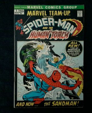 1972 Marvel Team Up 1 With Spider - Man And Human Torch Fine,  6.  5 Key Issue