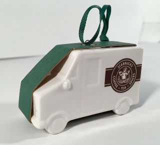 Starbucks 2016 Delivery Truck Ceramic Christmas Ornament