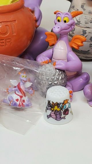 9 Vintage 1982 Disney Epcot Figment Characters Thimbal Porcelain PVC 3
