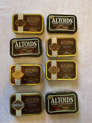 Altoids Tins 8 Empty 1.  76oz Vintage Sewing Fishing Jewelry Knick Knack Crafts