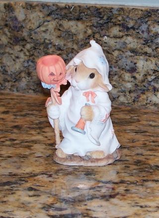 1994 Enesco My Blushing Bunnies Halloween Figurine You Cast A Spell On Me 393207