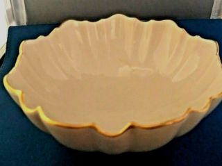 Vintage Lenox Scalloped Ivory Bowl/candy Dish With Gold Trim