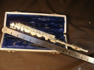 Vintage Silver Artley Elkhart Piccolo Instrument With Case Serial 257253