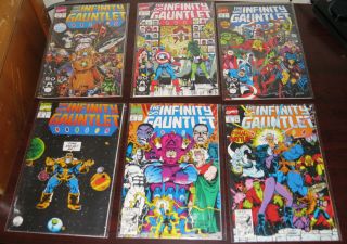 Complete Set Of Infinity Gauntlet Comics (issues 1 - 6)