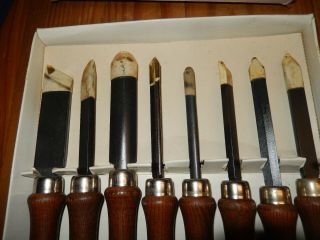 Vintage 8 Piece Craftsman High Speed Wood Turning Chisel Set w Box 9 - 2859 2