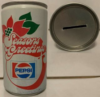 Pepsi Can - Usa 1982 - Seasons Greeting Bank Can - Rare Cans