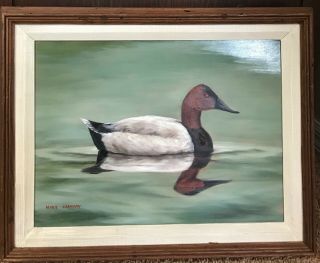 Vintage Framed Marie Conway Oil Painting Mallard Ducks Landscape 2of2 Waterfowl