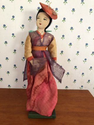 Rare 1940s 1950s Antique Korean Woman 무당 Doll Vintage Korea