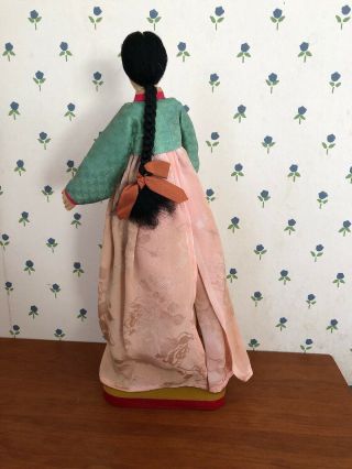 Rare 1940s Antique Korean Woman Doll Vintage Korea 2