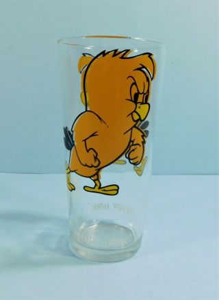 Henery Hawk Looney Tunes Pepsi 1973 Collectors Glass White Letter