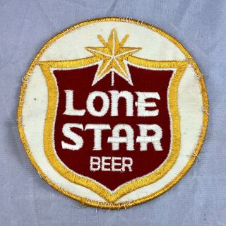 Vintage Large Jacket Patch Lone Star Beer Salesman 5 - 1/2 Inches Diameter