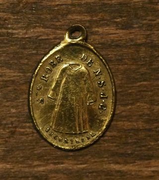 Antique Religious Bronze Medal Pendant Saint Robe Of Jesus N.  S.  J.  C.  Argenteuil