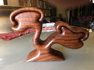 Fred Marilyn Buss Handcarved Walnut Jewelry Puzzle Box